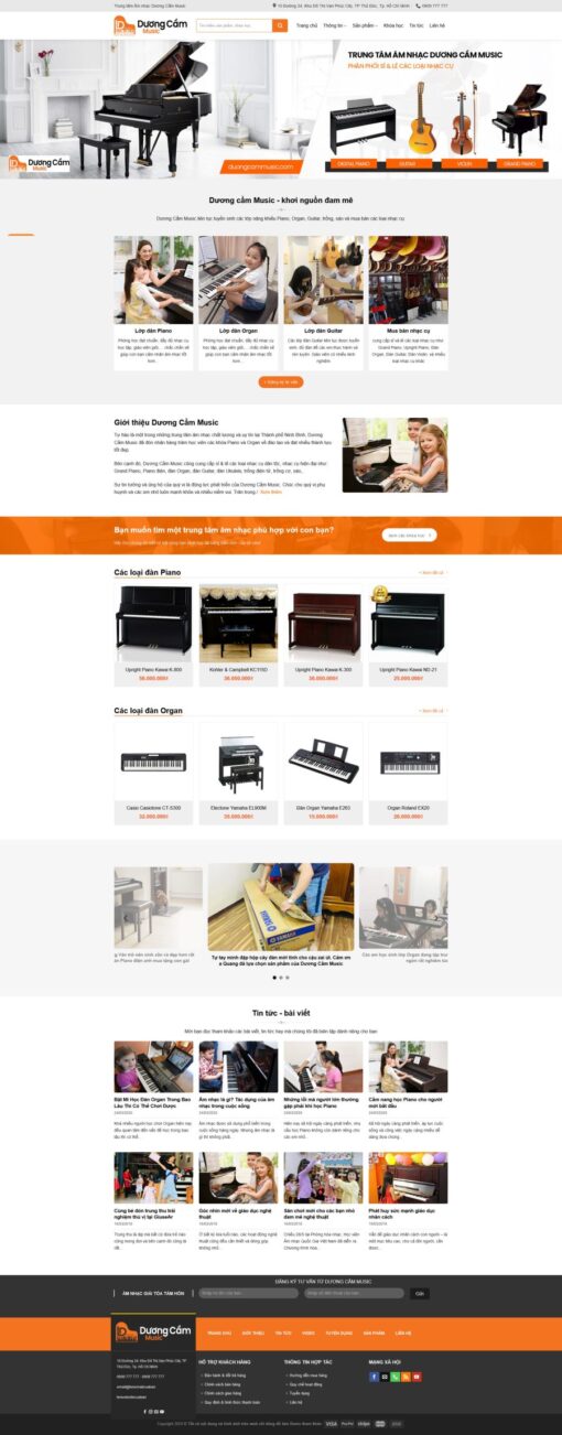 Theme wordpress shop bán đàn